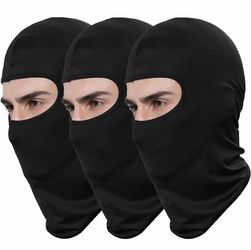 Pack of 3 Ski Mask Bandana Face Hat for Outdoor Airsoft Motorcycle Hood Helmet Balaclavas Headwear