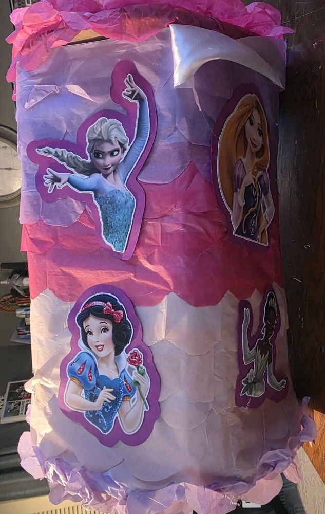 Disney Princess Birthday Party Decoration  Qty 1  giratoria (Like A Pin̈ata), Princess Happy Birthday Banner, Happy Birthday Bday Banner, Cupcakes, 