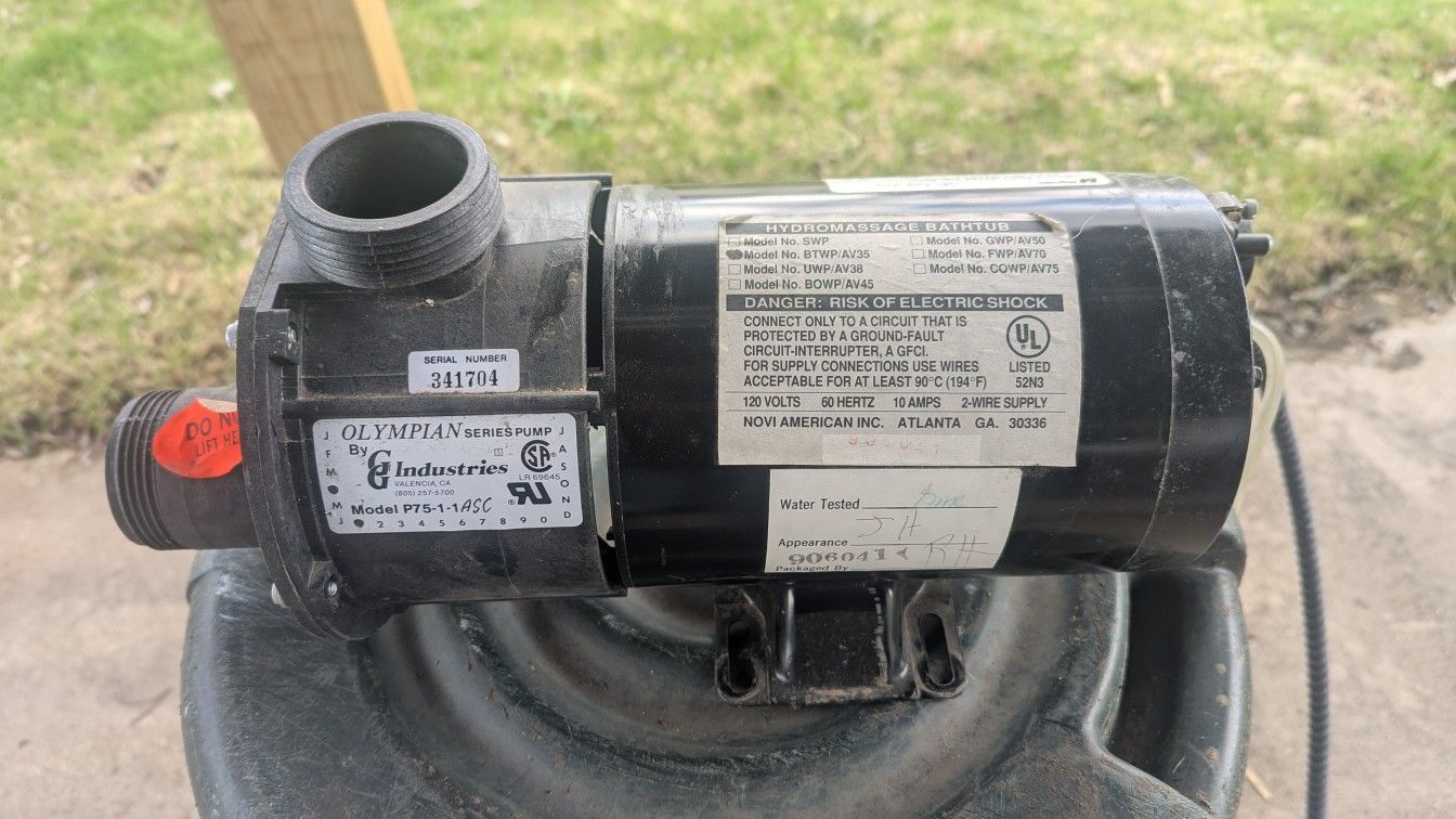 Hot Tub Motor Pump
