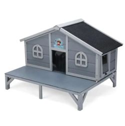 39''L Elevated Outdoor Cat House