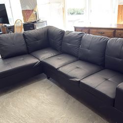 FREE Faux leather L shape couch