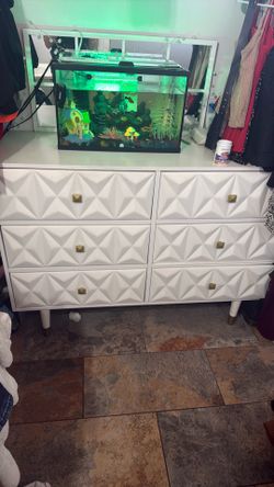 White & Gold dresser