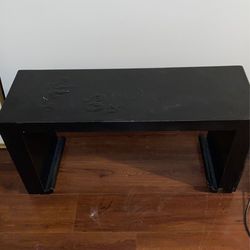 Black wooden Bench