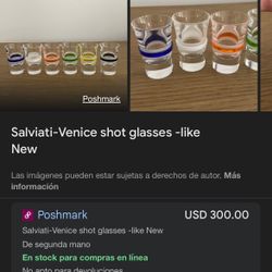 salviati venezia 1859 bassorilievi couture shot glasses set of 6