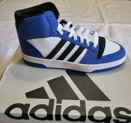 *NEW* Adidas Break Start Mid J Basketball Sneakers Men's Size 5 Blue/Black/White with Box