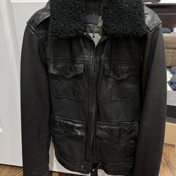 AllSaints Black  Leather Jacket 