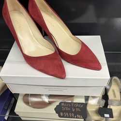 Marc Jacobs SHOES Dark Red Suede Size: 6.5