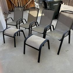FREE 4 Chairs & 2 Ottomans