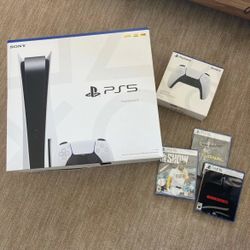 Brand New Disc Version Console + 3 Games + 3 Controller Bundle 
