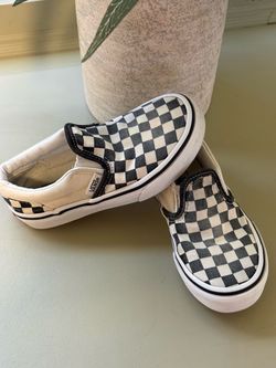 Vans Kids Slip-On Checkerboard Sneakers - Black & White