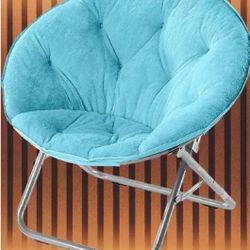 Faux Saucer Chair Light Blue 