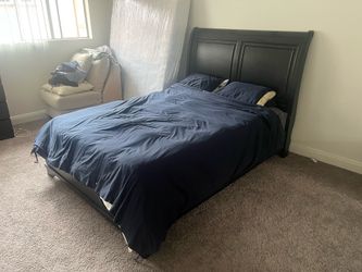 Bed frame brown wood