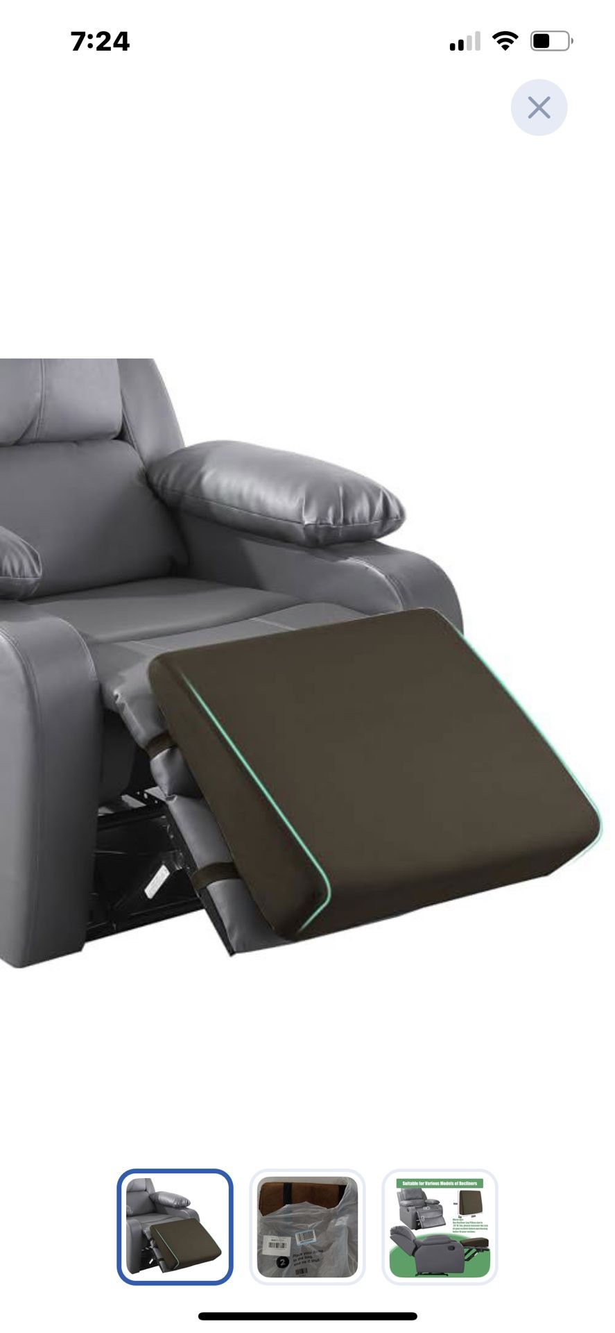 “New” Large Memory Foam Leg Pillow For Recliners”Make Offer”(w/elastic Strap)retail$49