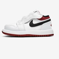 Nike Air Jordan 1 Low ALT(TD) “WHITE TOE" TODDLER SHOES  WHITE-GYM RED-BLACK Size 4c