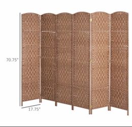6 Panel Wicker Divider 70”x106”