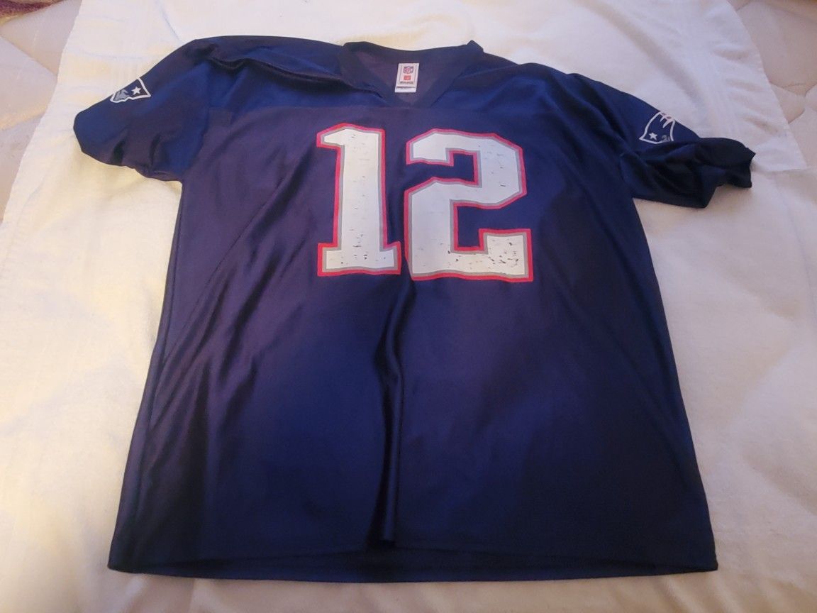 New England Patriots Tom Brady #12 Navy Jersey 2XL