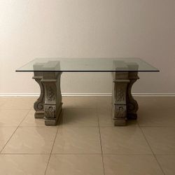 Glass Pedestal table 