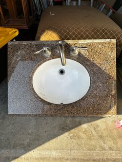 31”Wx22”D sink with fixtures