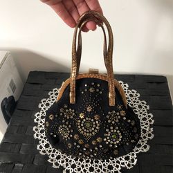 Rafe Vintage Rhinestones And Beaded Evening Purse