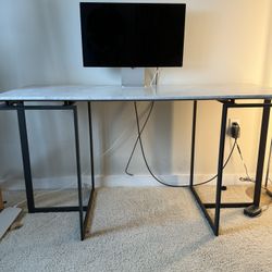 White Marble Top Desk 