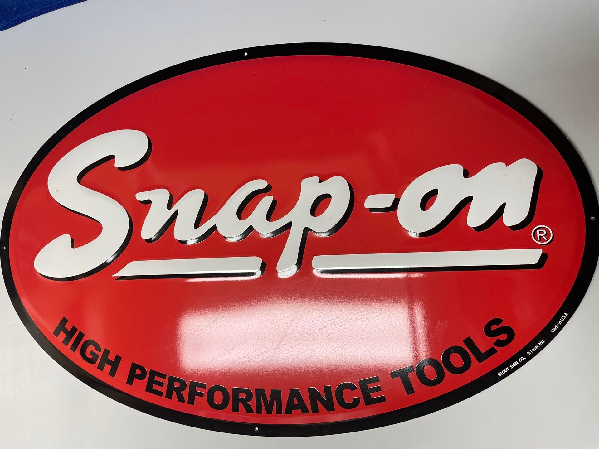 Snap On High Performance Tools Oval Metal Sign New