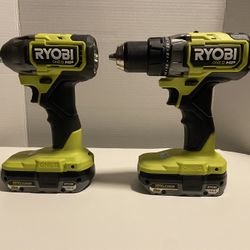 RYOBI ONE+ HP 18V Brushless Cordless 1/2 in. Drill/Driver and Impact Driver Kit w/(2) 2.0 Ah Batteries, Charger, and Bag