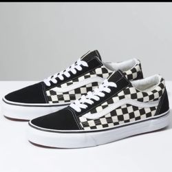 VANS Old Skool Checkerboard Sneakers Women's Size 7.5 Condition is "Pre-owned". See pictures ask questions and make an offer!