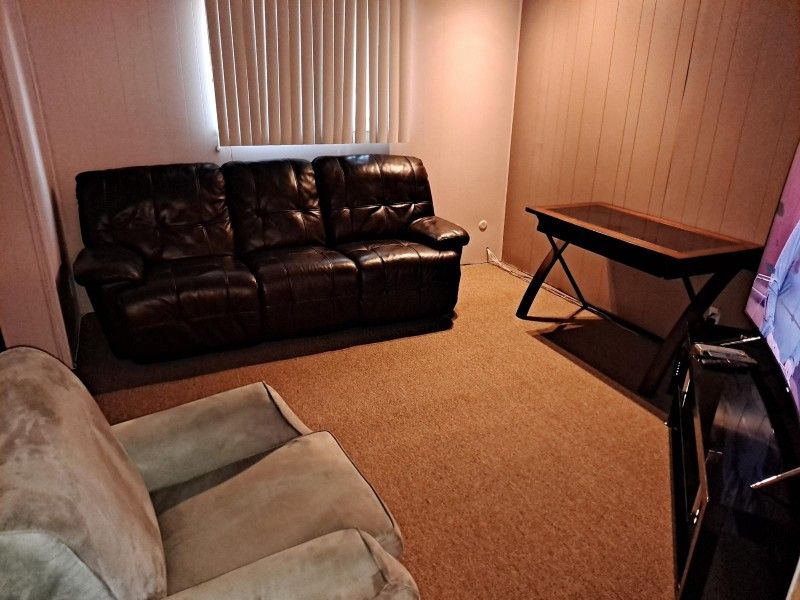 Top Grain Leather Reclining Sofa