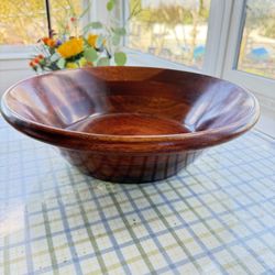 Large Cherry Wood Serving Bowl 14”D