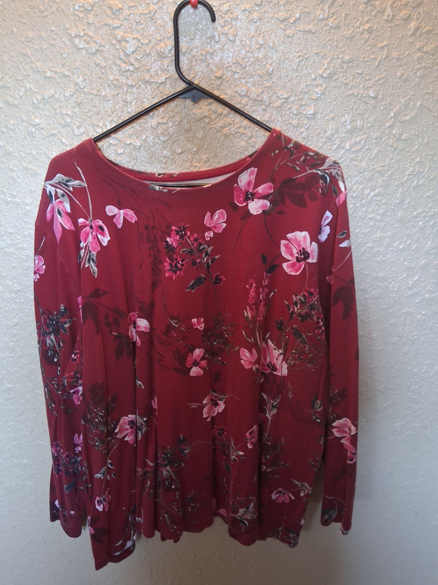 Red floral Croft and Barrow 3xl Longsleeve