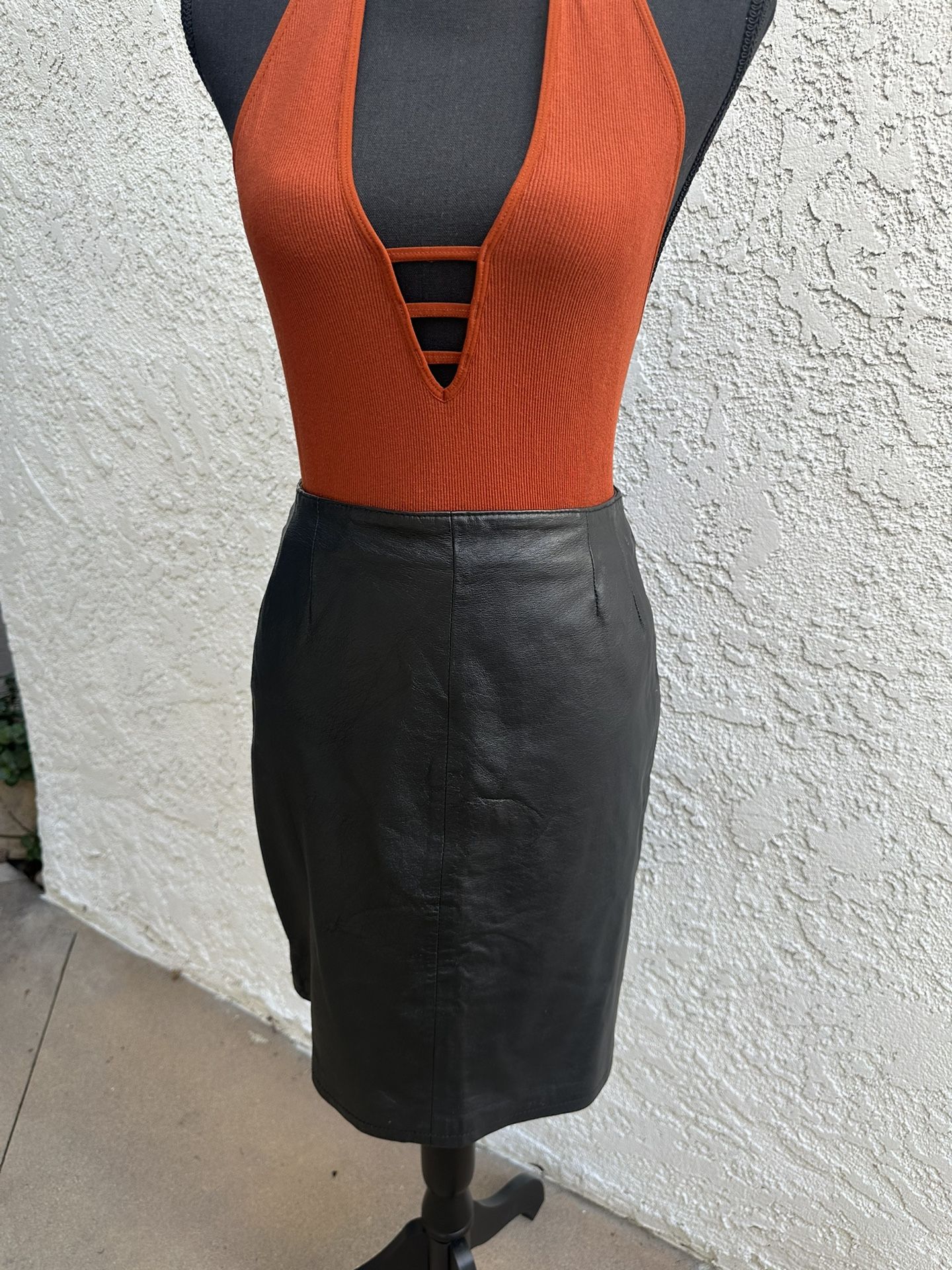 Black Leather Skirt