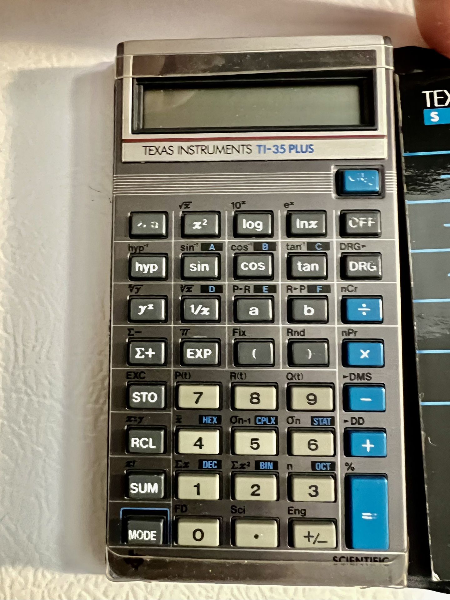 Texas Instrument TI 35 Plus With Leather Case And Original Accessories