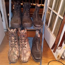 Men's boots all size#13= three pair bundle$50.00
