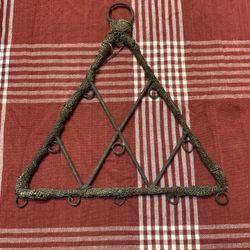 Handmade Hanging Triangular Primitive Wall Decor 