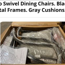 Two Swivel Dining Chairs