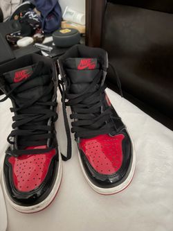 Nike Air Jordan 1 High Patent Bred Sneakers 71/2