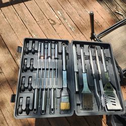 Mr. Bar-B-Q 20-piece stainless steel tool set perfect for grilling includes essential tools for a successful BBQ 