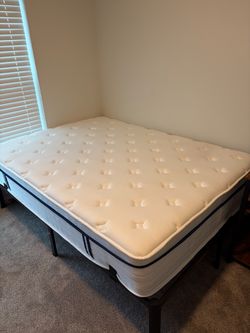 Queen size mattress & 14” bed frame