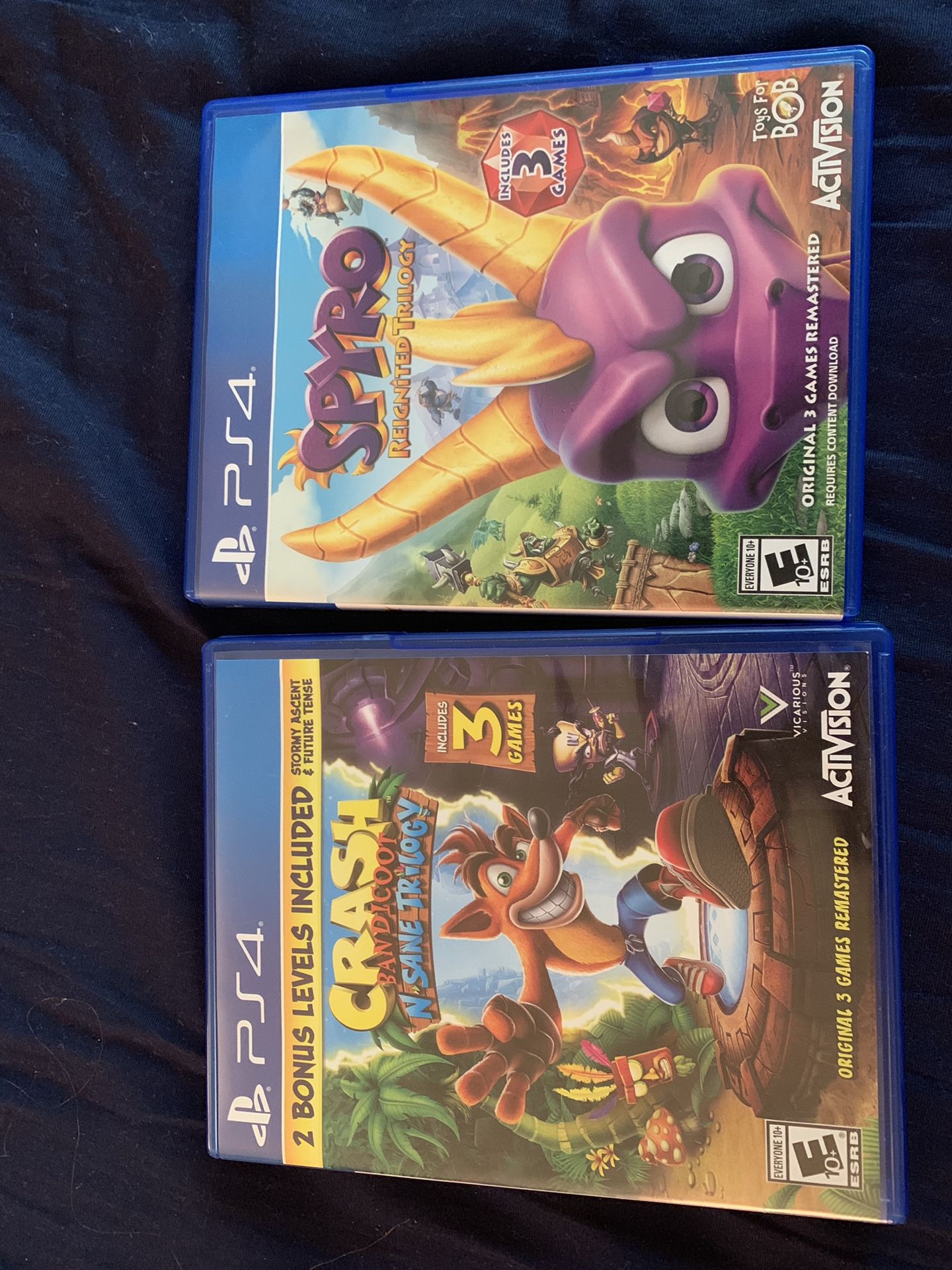 Crash and Spyro trilogies