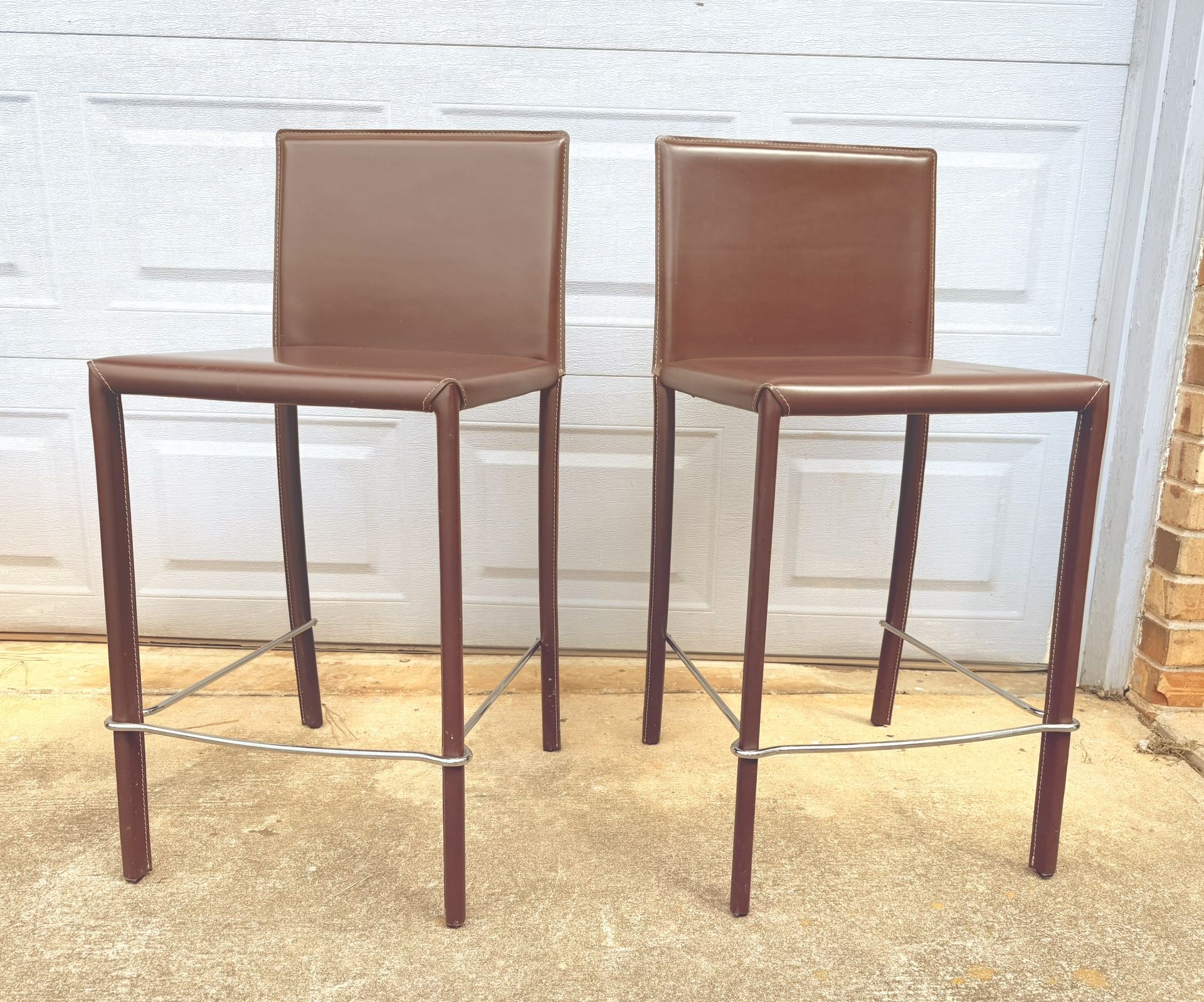 Beautiful Authentic leather bar stools