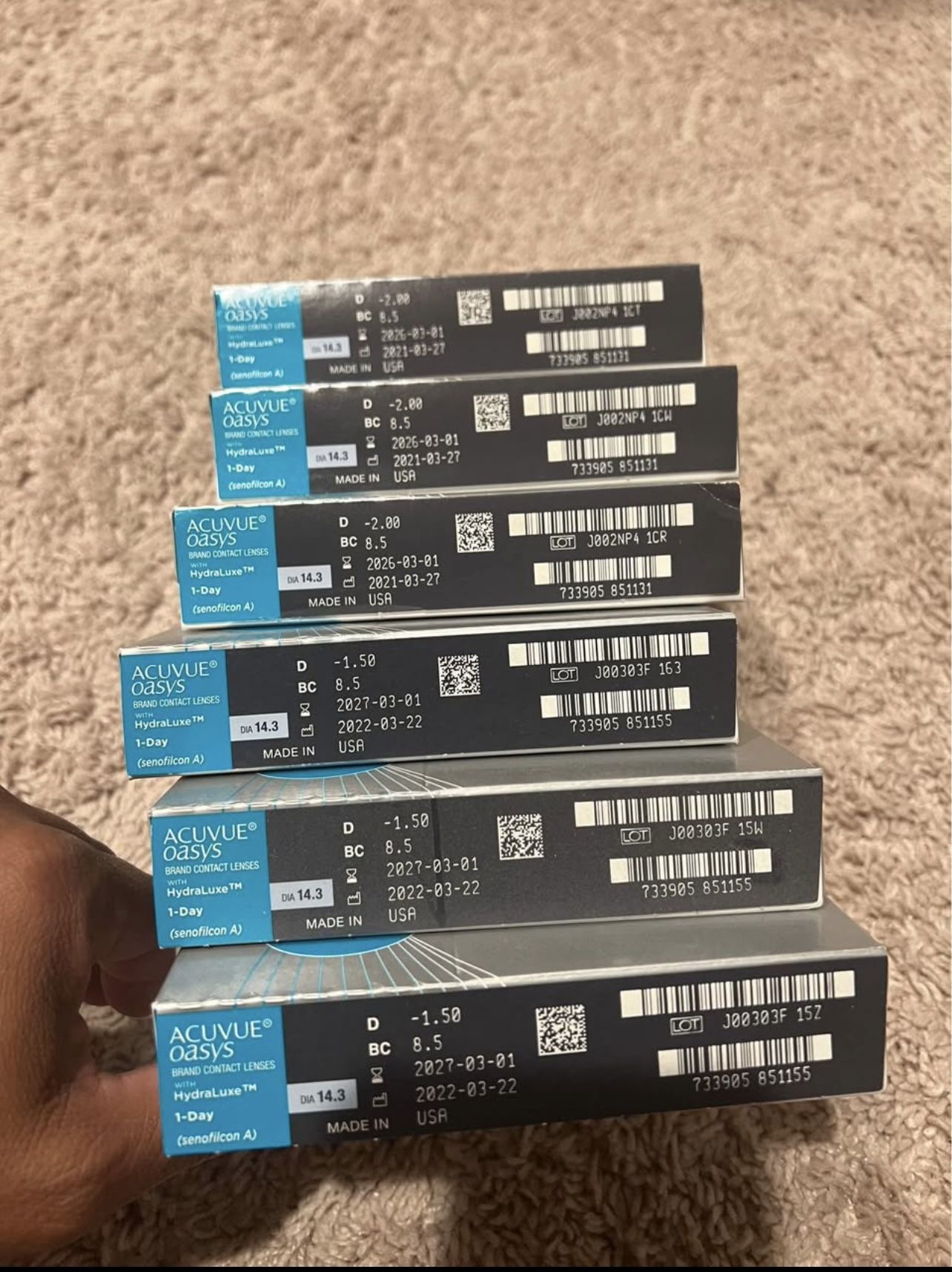 Acuvue Oasys One Day -2 And -1.5