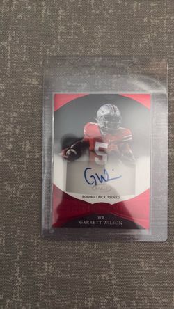 Garrett Wilson SAGE Autographed Rookie Football Card