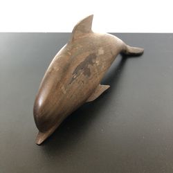 Wood Dolphin Sculpture