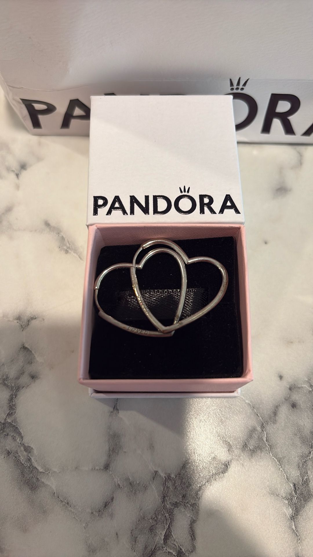 Pandora Silver Heart Earrings – New in 
