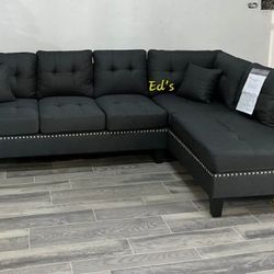 BRAND NEW 2PC SECTIONAL SOFA SET WITH ACCENT PILLOW INCLUDED $329