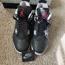 Lightly Used Jordan 4 Bred Reimagined Size 10