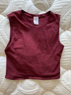 kids large maroon red tank top for girls