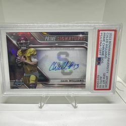 2022 Bowman University Caleb Williams PRIME Rookie Auto 43/50 PSA 10 Auto 10 USC