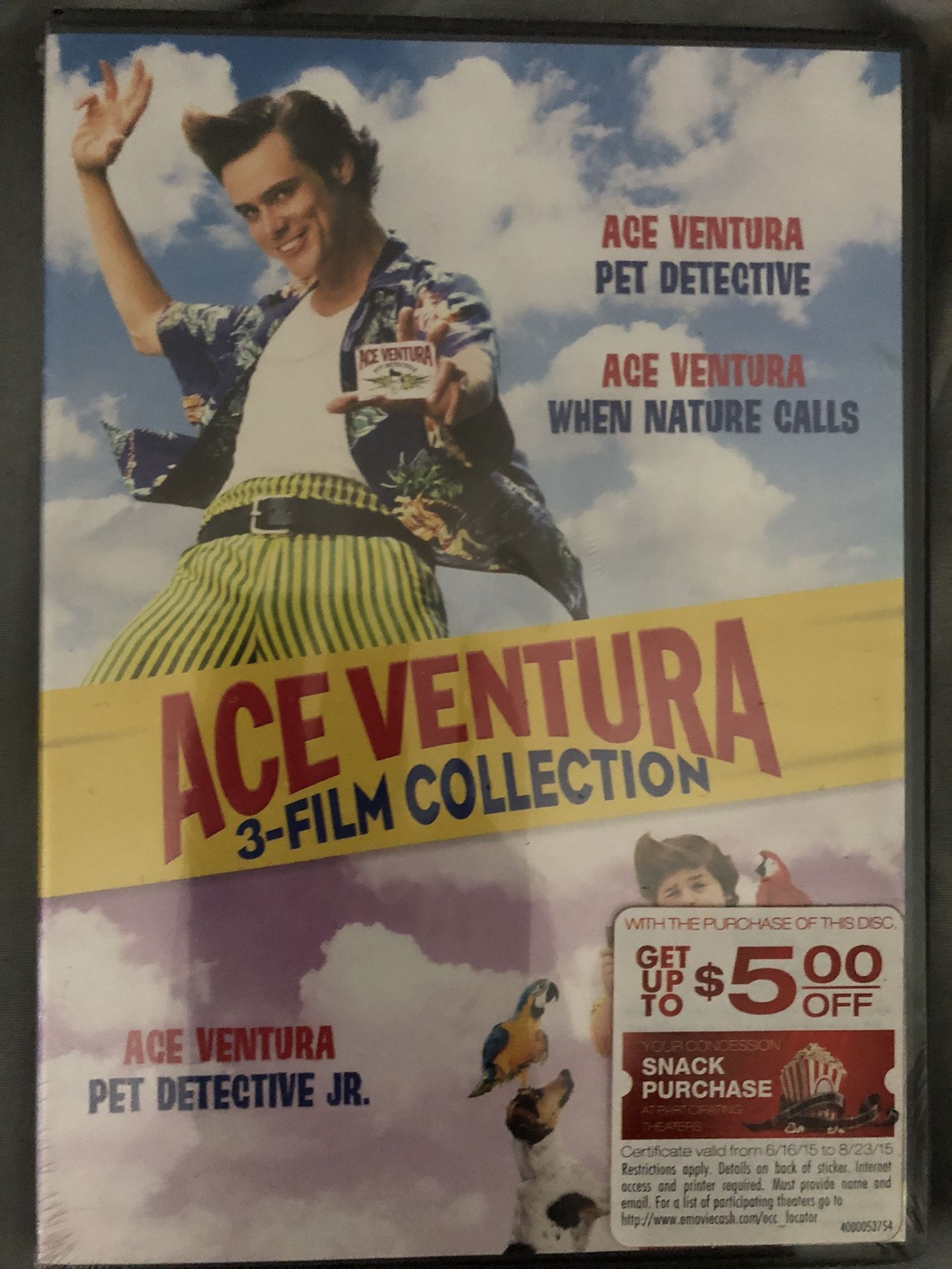 Ace Ventura Dvd Jim Carrey NEW