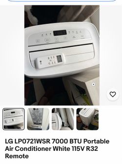 LG portable Air conditioner. Like new